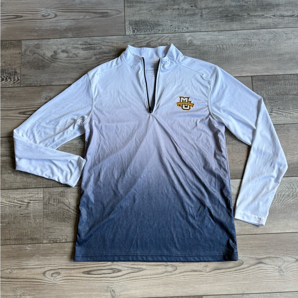 Colosseum White and Black Gradient Long Sleeve Tee